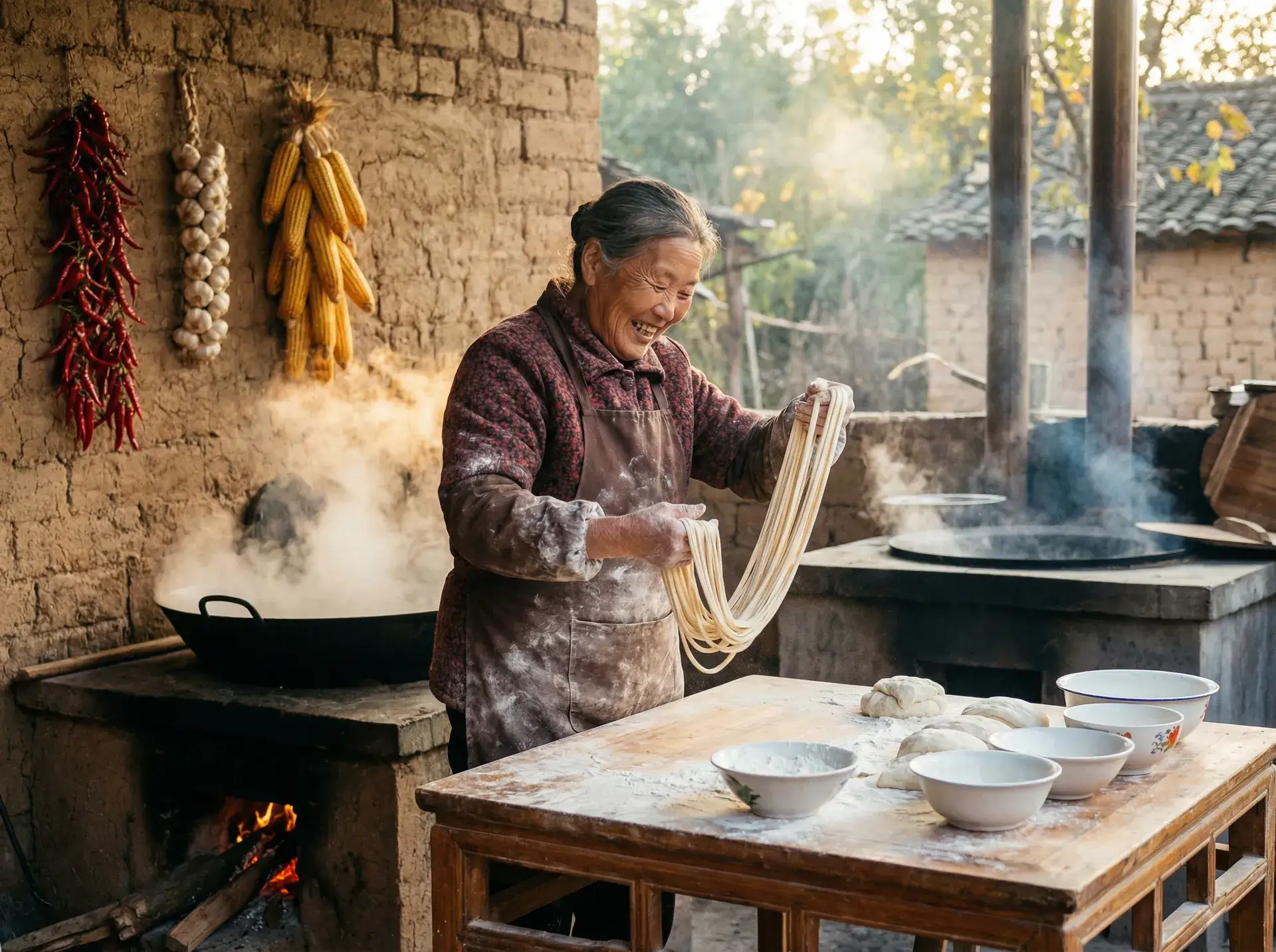 农家大嫂手擀面 - 宝贝我这是在爱你呢 乡村美食